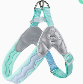 Color Vest-Style Pet Harness for Small Dogs and Cats, Anti-Escape Dog Leash, Breathable