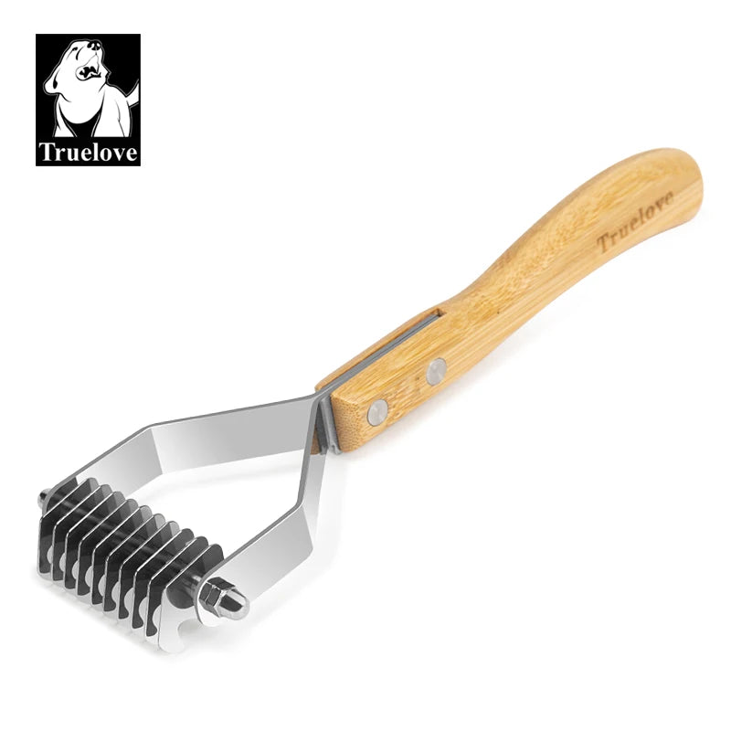 Truelove Deshedding Brush Pets Comb Stainless Steel Removes Undercoat Knots Safe Dog Pet Dematting Comb Grooming Tool TLK25131