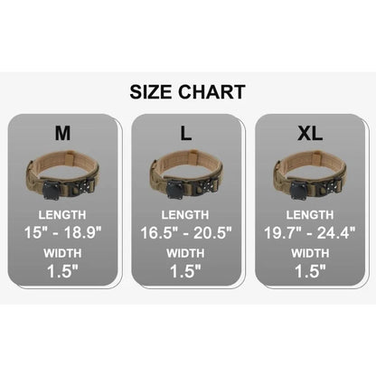 Dog Collar Waterproof Tactical Dog Collar with Control Handle Zinc Alloy Buckle Pte Collar for AirTag Medium Large Dogs Necklace