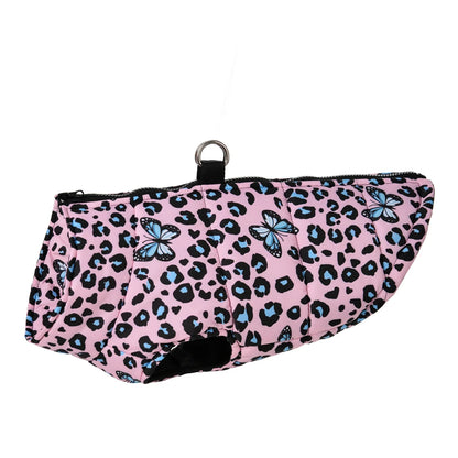 Winter Puppy Jacket Dog Clothes For Small Dogs Cats Fashion Leopard Print Waterproof Pet Coat French Bulldog Pug Party Outfits
