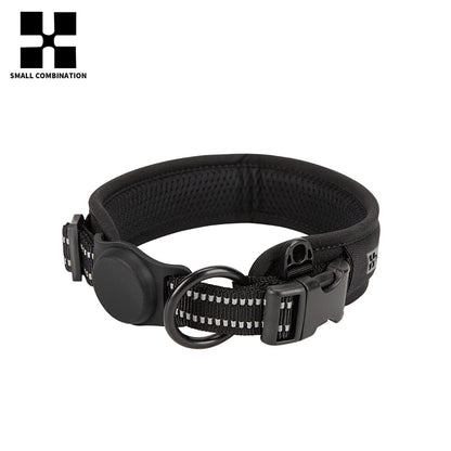 Personalized AirTag Dog Collar Adjustable Nylon Reflective Padded Pet Dog Collar for Small Medium Large Dog Accessories