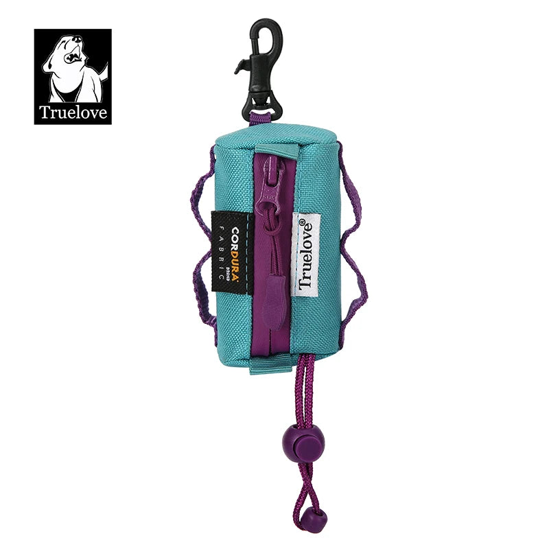Truelove Pet Dog Adjustable Small Bag Dispenser Canine Poop Bag Holder with Carabiner Suitable for All Dog Leashes Walk TLB2012
