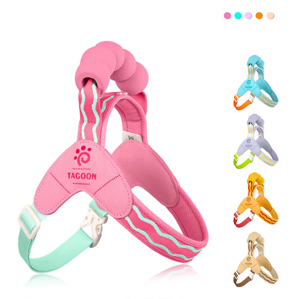 Cute Y Style Dog Harness and Leash Set Soft Lightweight Puppy Vest Harness Comfortable Walking for Small Medium Dogs