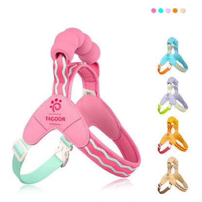 Cute Y Style Dog Harness and Leash Set Soft Lightweight Puppy Vest Harness Comfortable Walking for Small Medium Dogs