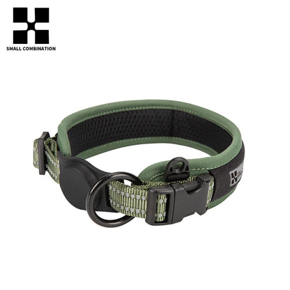 Personalized AirTag Dog Collar Adjustable Nylon Reflective Padded Pet Dog Collar for Small Medium Large Dog Accessories