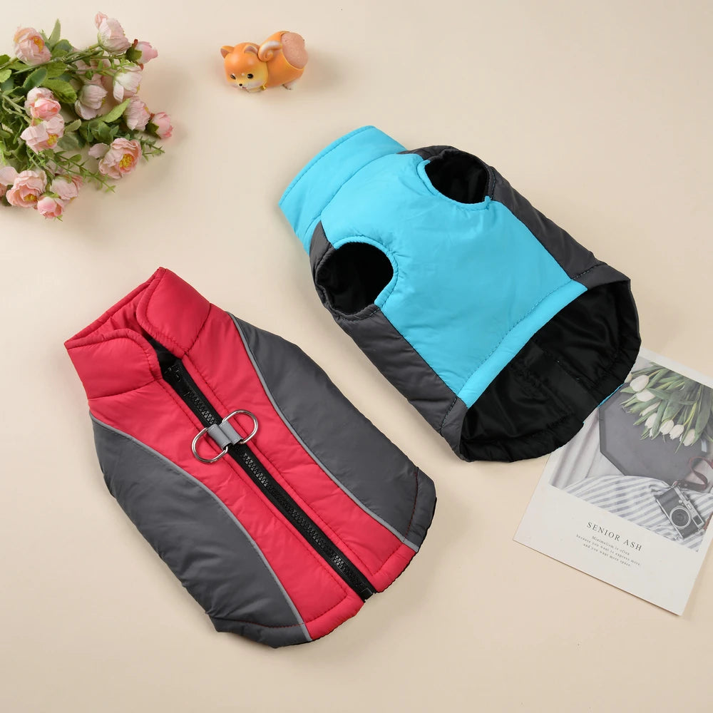Winter Dog Jacket Warm Waterproof Clothes For Small Medium Dogs Cat Vest Coat With D-ring Reflective Chihuahua Yorkie Outfits