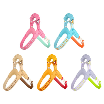 Cute Y Style Dog Harness and Leash Set Soft Lightweight Puppy Vest Harness Comfortable Walking for Small Medium Dogs