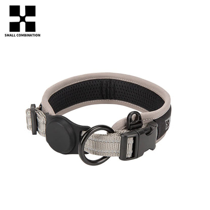 Personalized AirTag Dog Collar Adjustable Nylon Reflective Padded Pet Dog Collar for Small Medium Large Dog Accessories