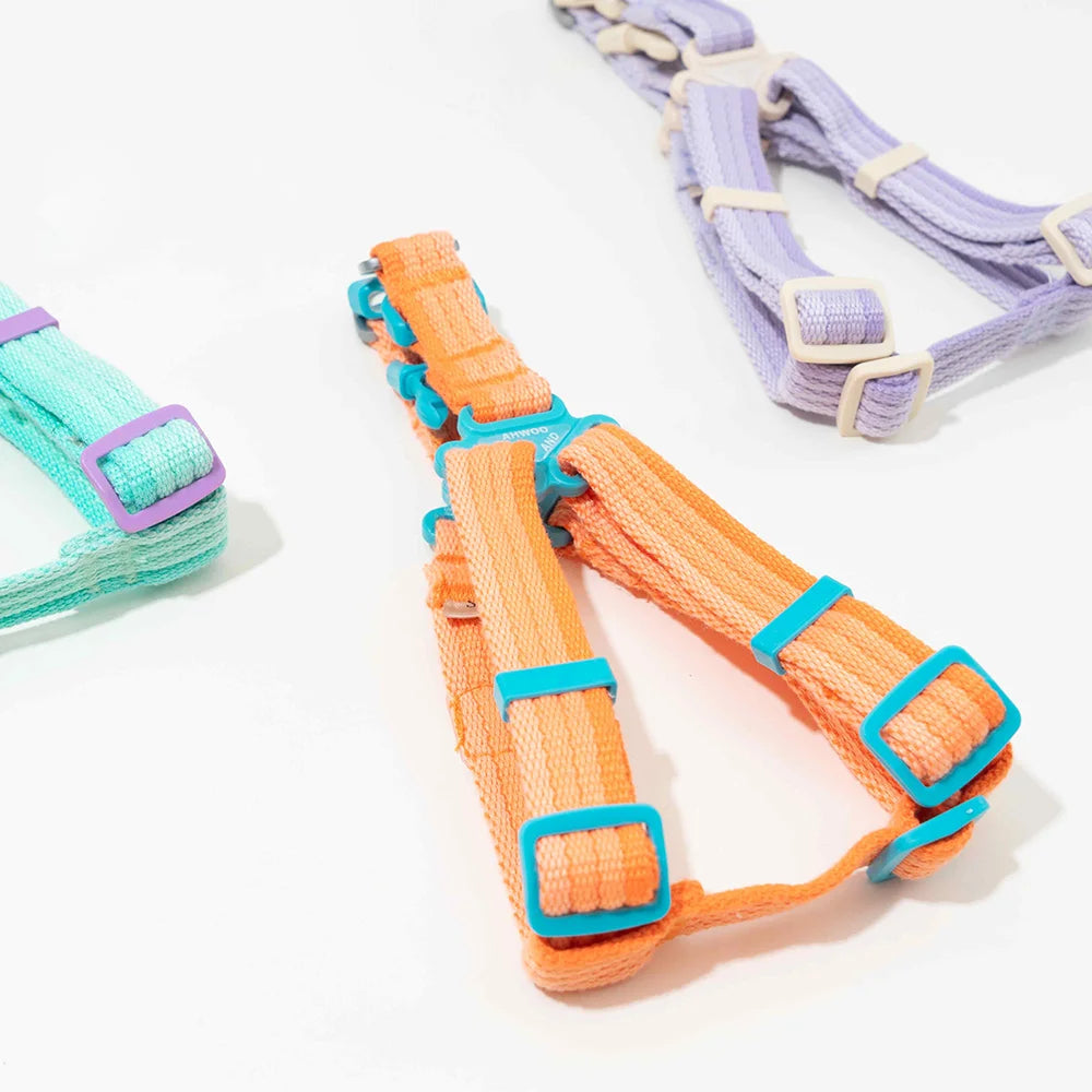 Breathable Dog Harness Leash Set Pink Soft Pet Chest Strap Small Medium Large Dogs Reflective Outdoor Dual-Purpose Pet Supplies