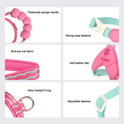 Cute Y Style Dog Harness and Leash Set Soft Lightweight Puppy Vest Harness Comfortable Walking for Small Medium Dogs