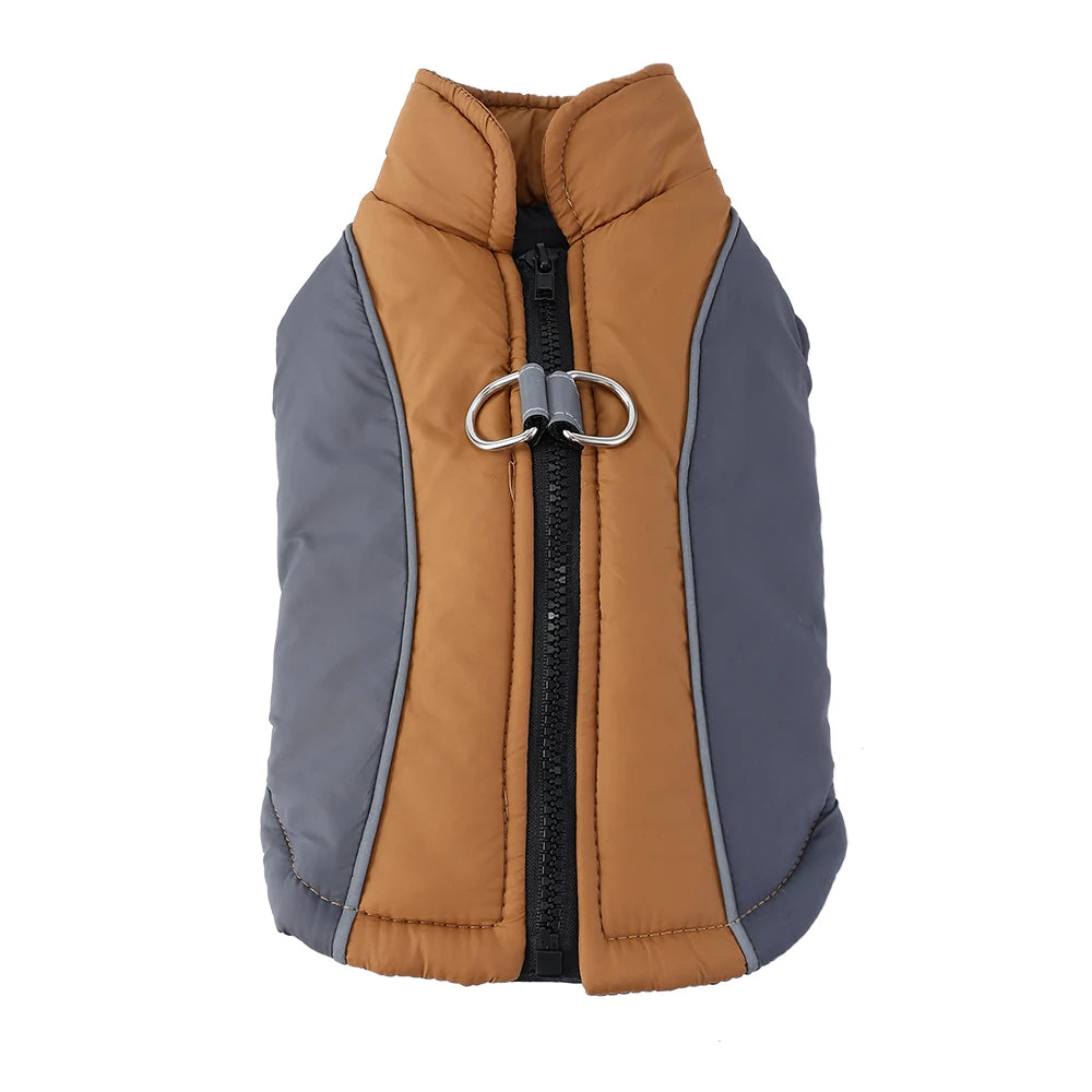 Winter Dog Jacket Warm Waterproof Clothes For Small Medium Dogs Cat Vest Coat With D-ring Reflective Chihuahua Yorkie Outfits