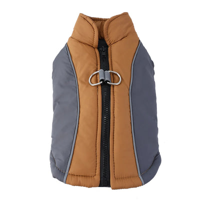 Winter Dog Jacket Warm Waterproof Clothes For Small Medium Dogs Cat Vest Coat With D-ring Reflective Chihuahua Yorkie Outfits